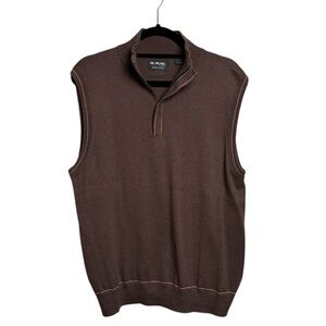Golf Sweater Vest Brown Men’s L Cashmere Blend G-MAC Kartel Spring Preppy Easter
